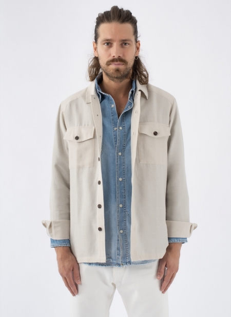 Military Shirt in Japanese Twill