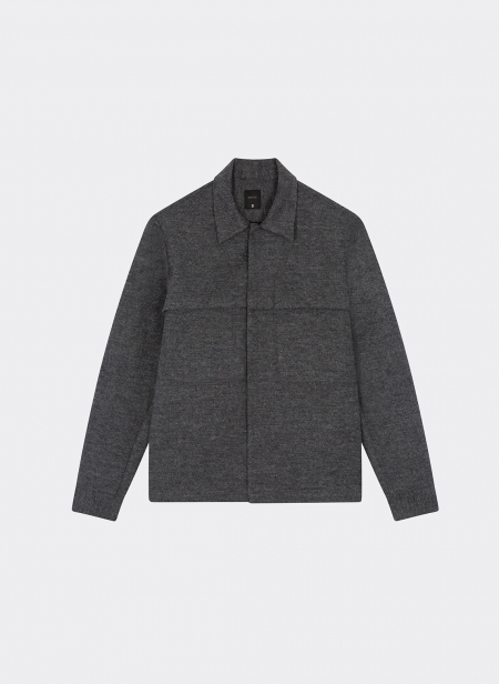 Snap Jacket in double face Japanese wool