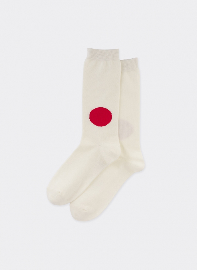 Knitted Japan Flag Socks