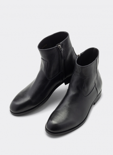 Buttero Zip Grained Calf Leather Boots
