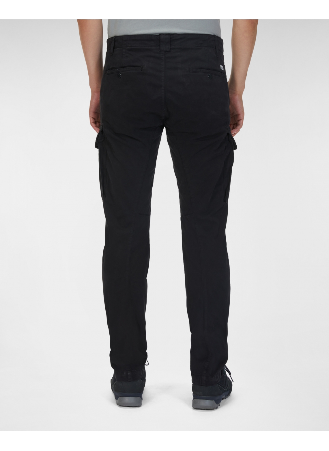 Men's Drawstring Cargo Pants in Black