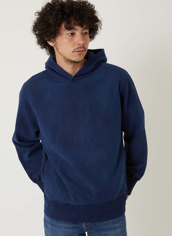 Blue Blue Japan Knitted Indigo Hand Dyed Hoody