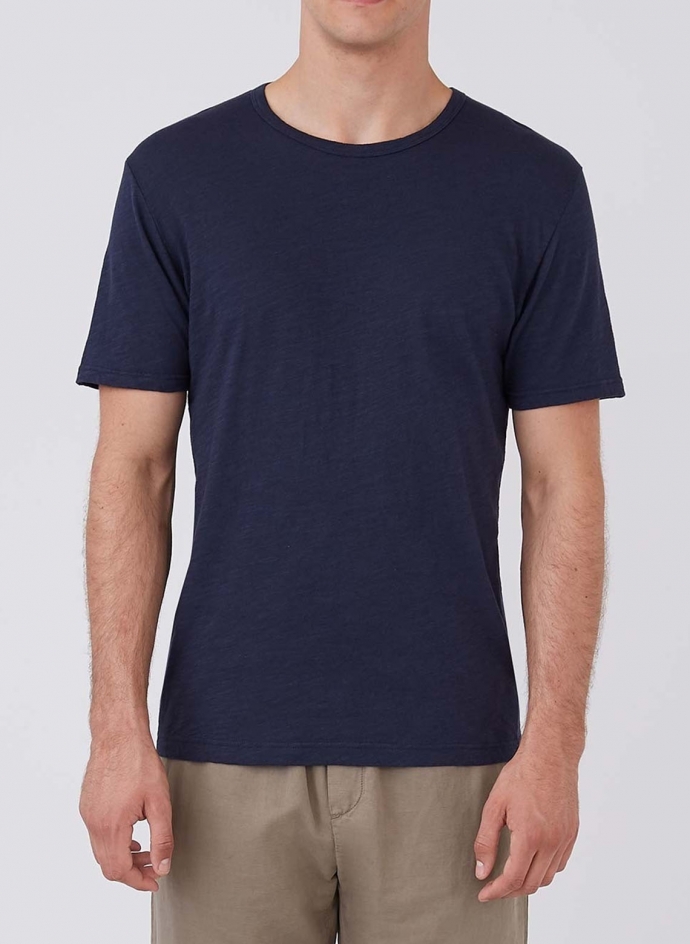 T-Shirt en Coton et Lin Sunspel