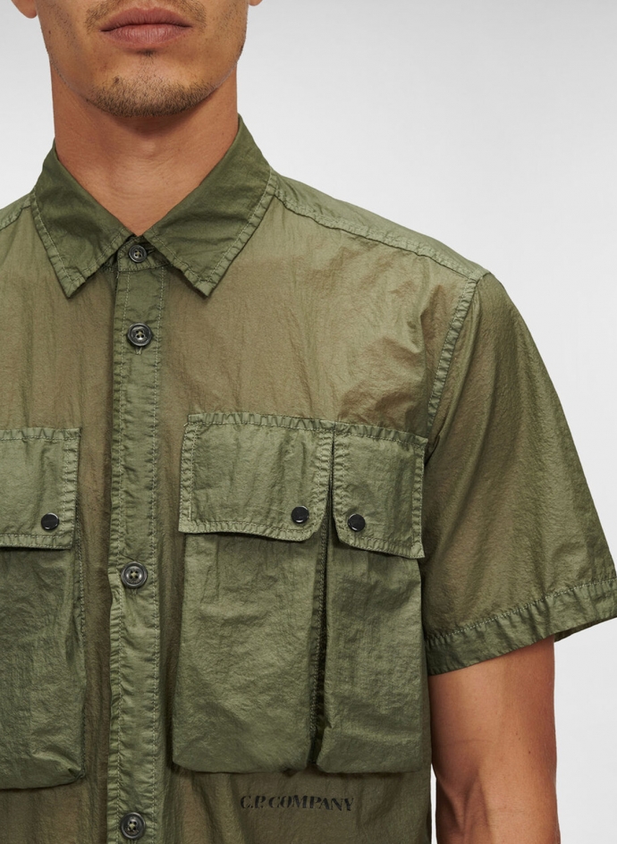 CP Company Light Microweave Laminated Pocket Short Sleeves Shirt