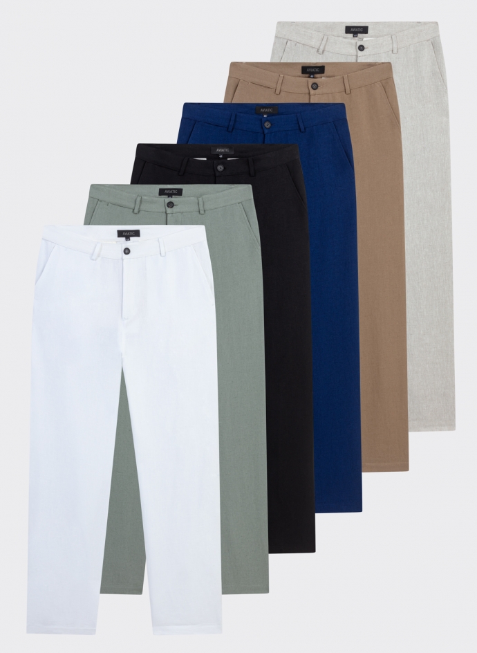 Aviatic Straight Linen Trousers