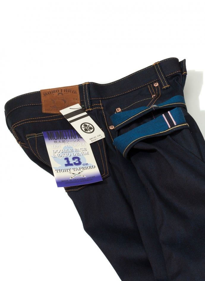 0306-14 13oz Double Face Tight Tapered Momotaro Jeans