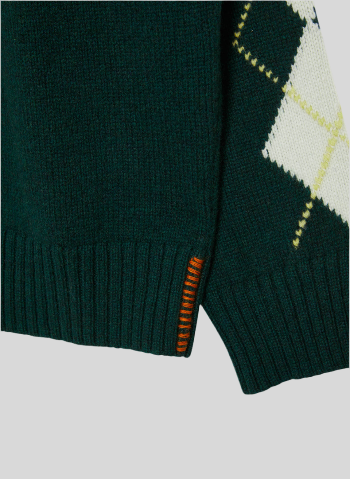 Cardigan Argyle Vert