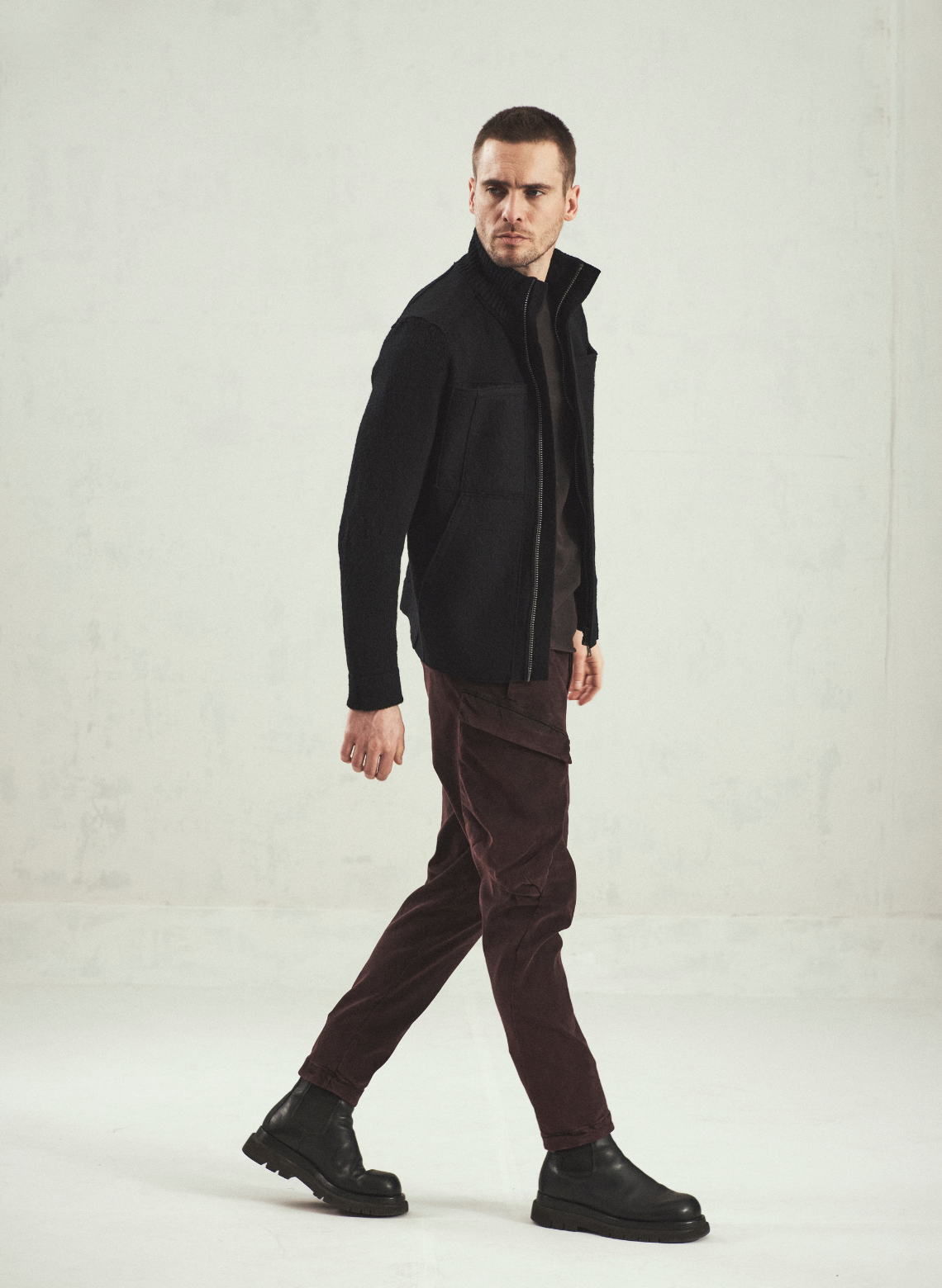 Pantalon cargo stretch en tencel et modal