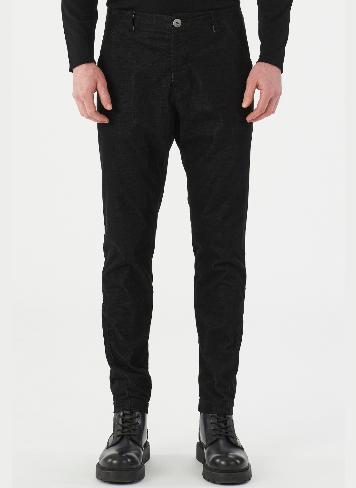 Pantalon en velours stretch coupe régulière