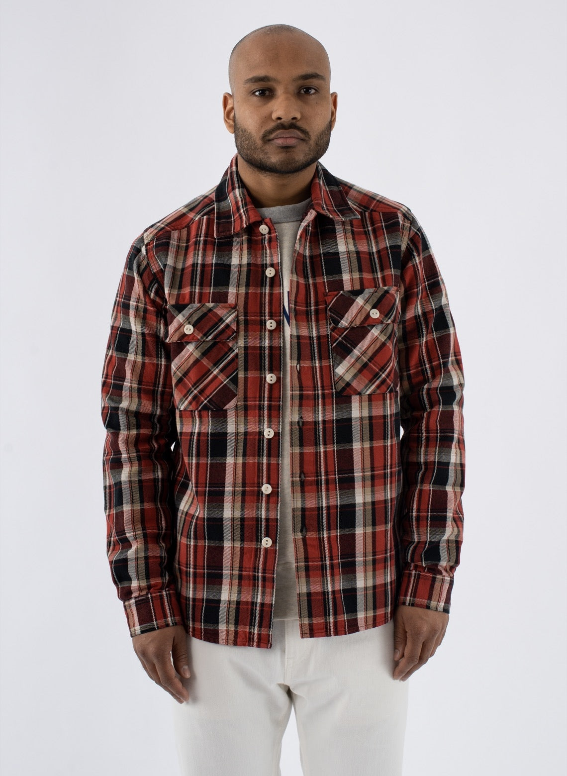 Chemise Lumber Japanese Check Rouge