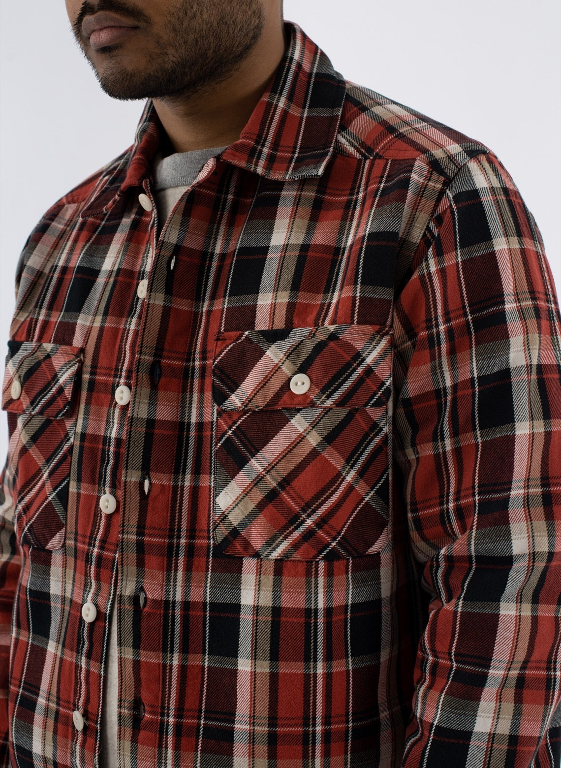 Chemise Lumber Japanese Check Rouge