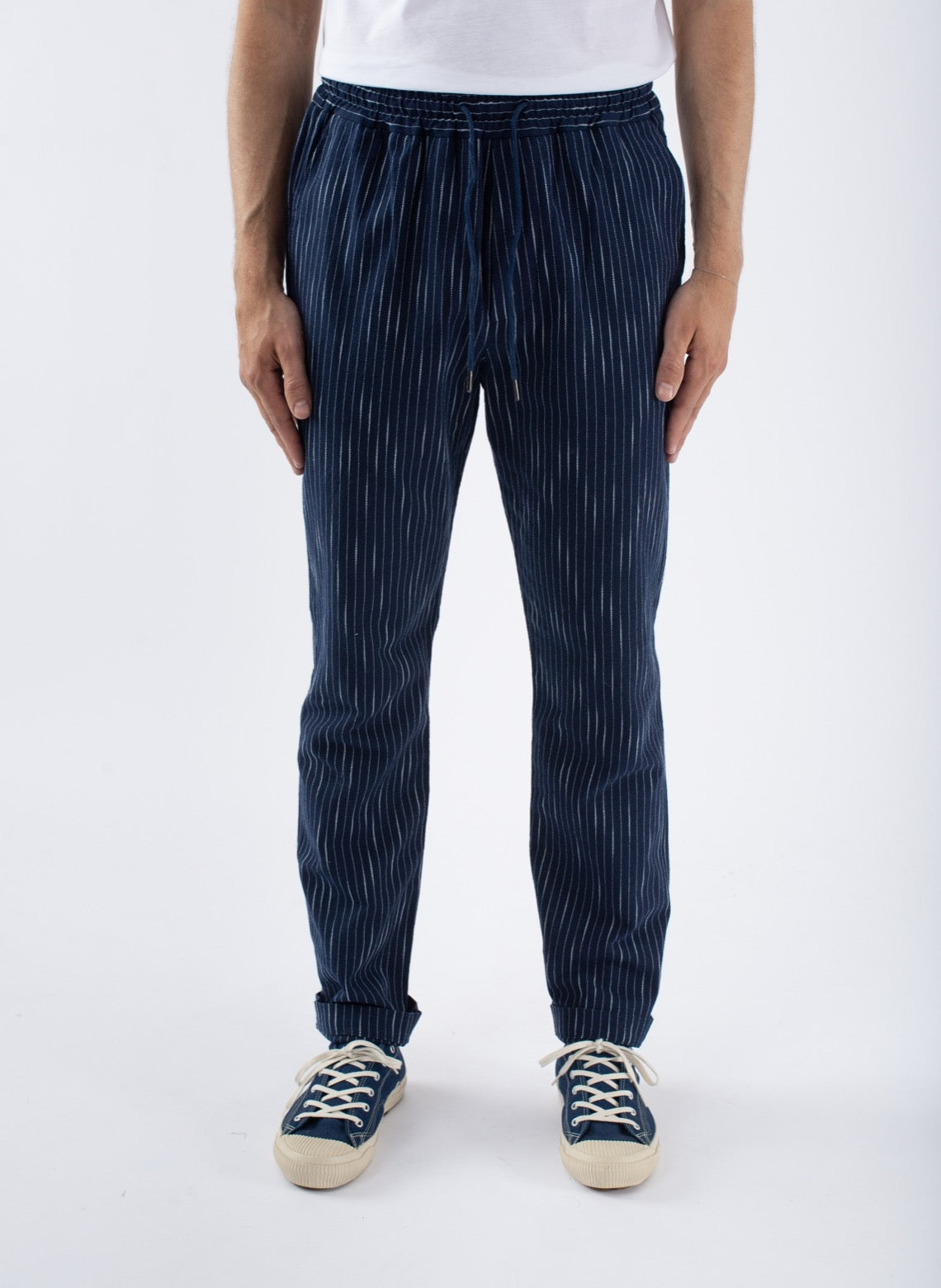 Pantalon en Wabash Japonais Tissé Irrégulier