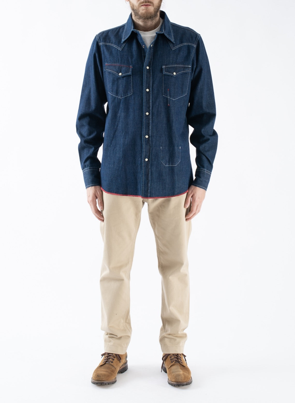 Chemise Western oversized en Denim Selvedge Japonais