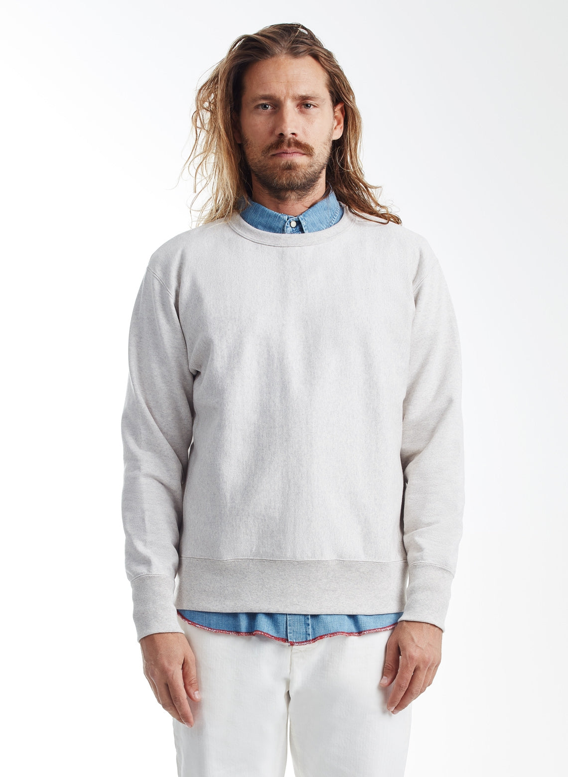 “Reverse” Fleece Round Neck Sweatshirt