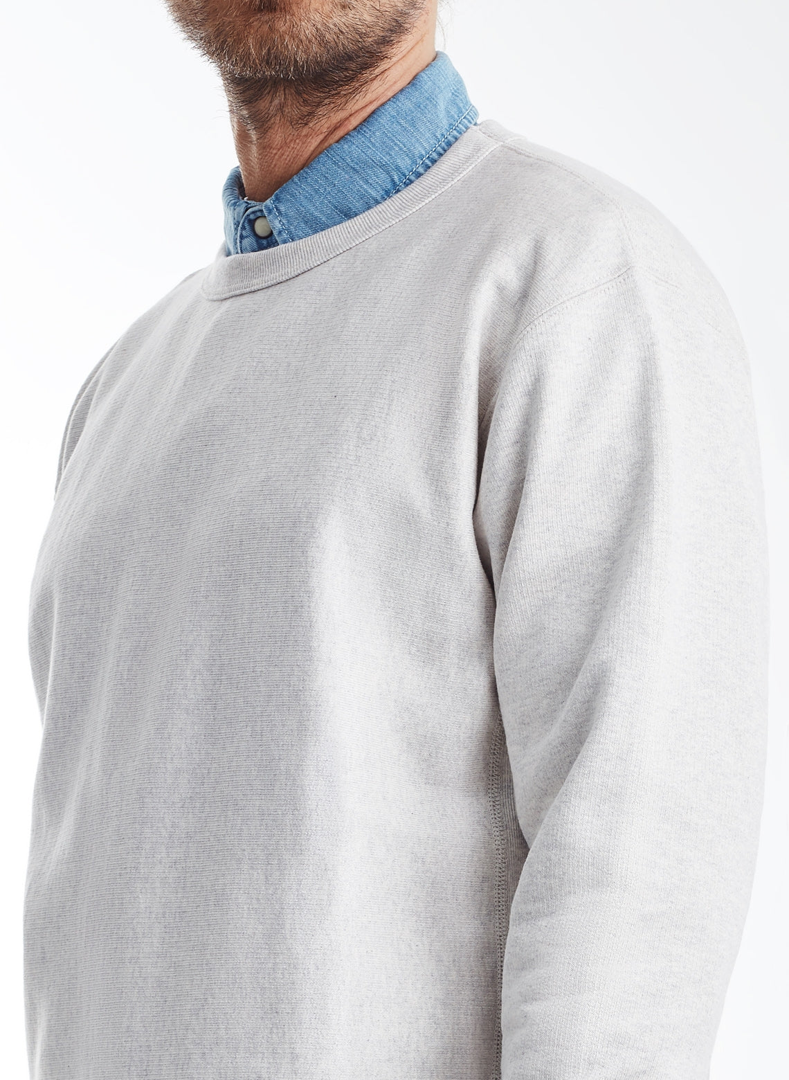 “Reverse” Fleece Round Neck Sweatshirt