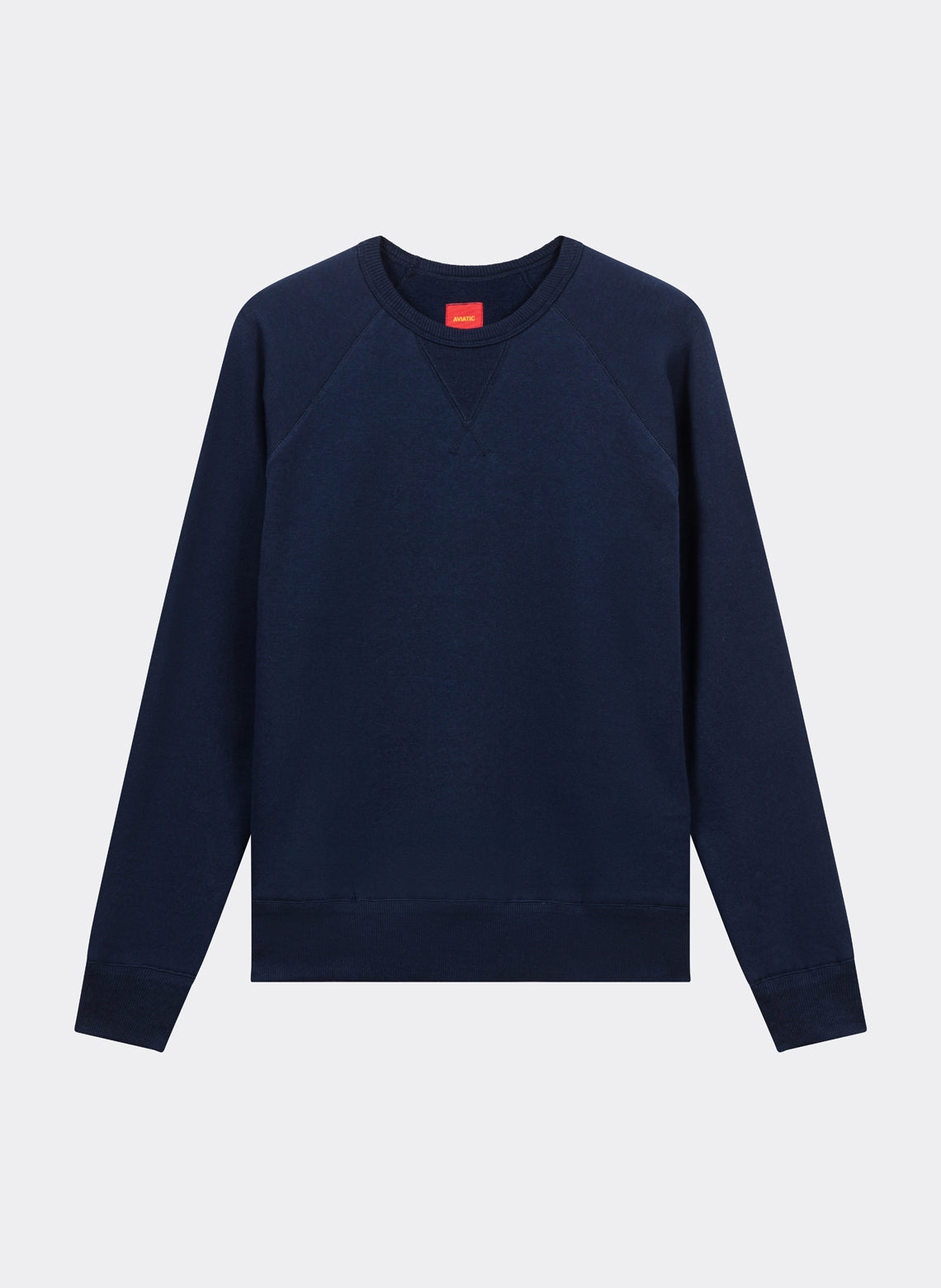 Sweatshirt Col Rond French Terry Japonais Bleu