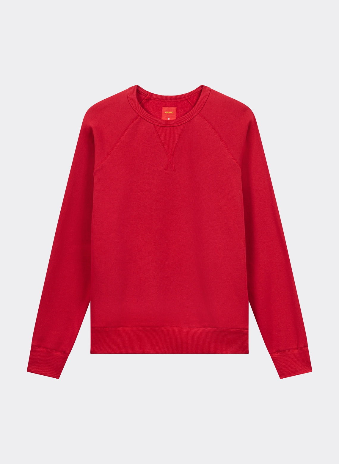 Japanese French Terry Round Neck Sweatshirt Red