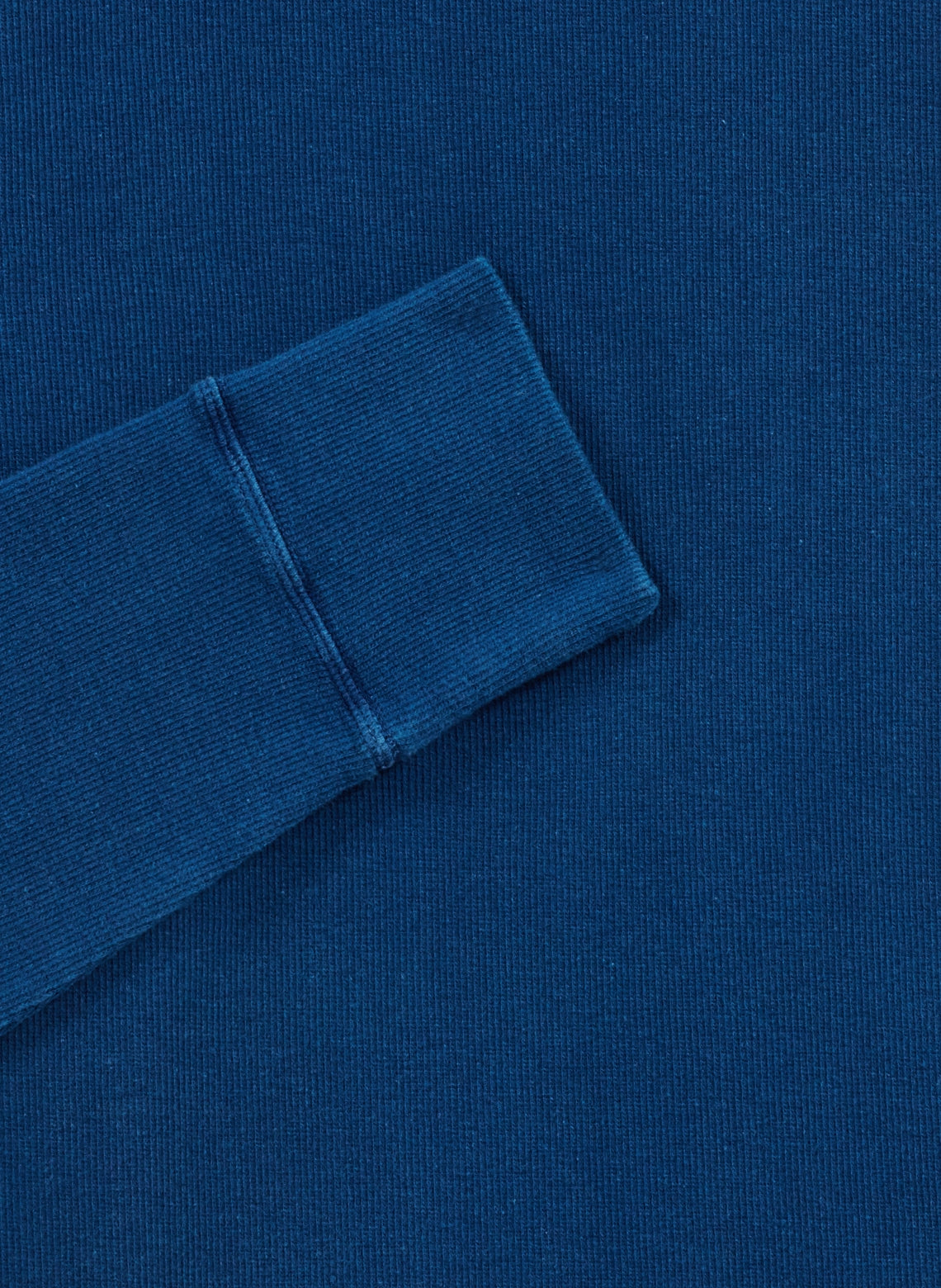 T-Shirt Teint à la Main Manches Longues Blue Indigo