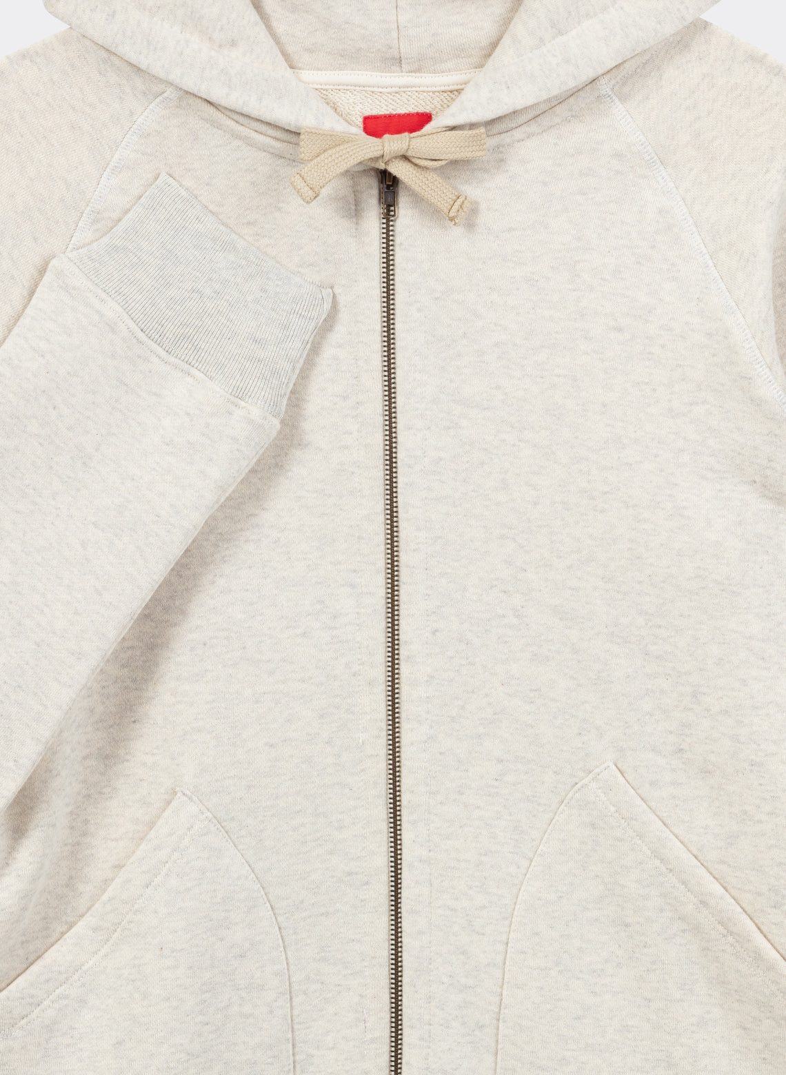 Sweatshirt Zip French Terry Japonais Oatmeal