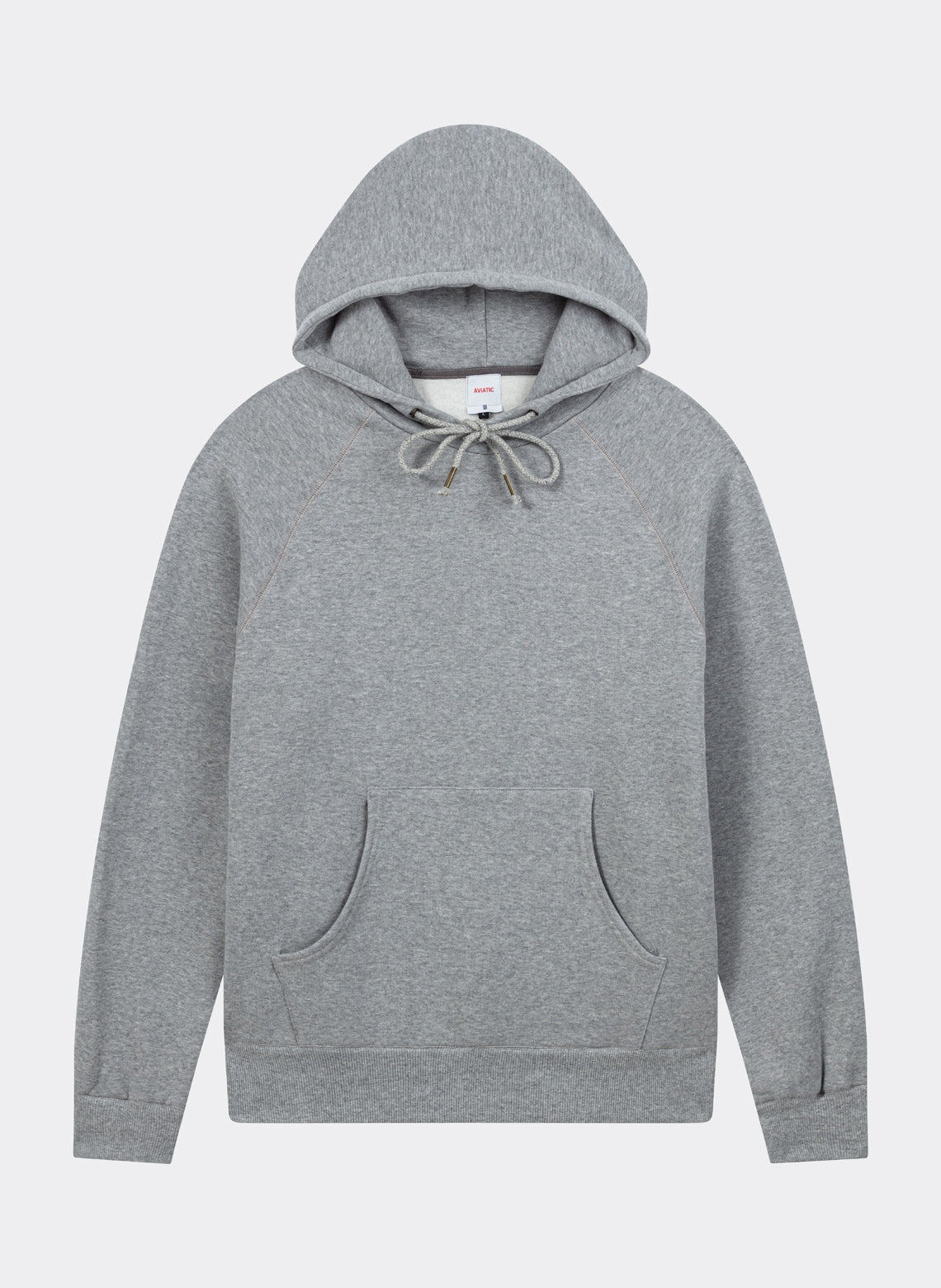 Sweatshirt Capuche French Terry Japonais Gris Chiné