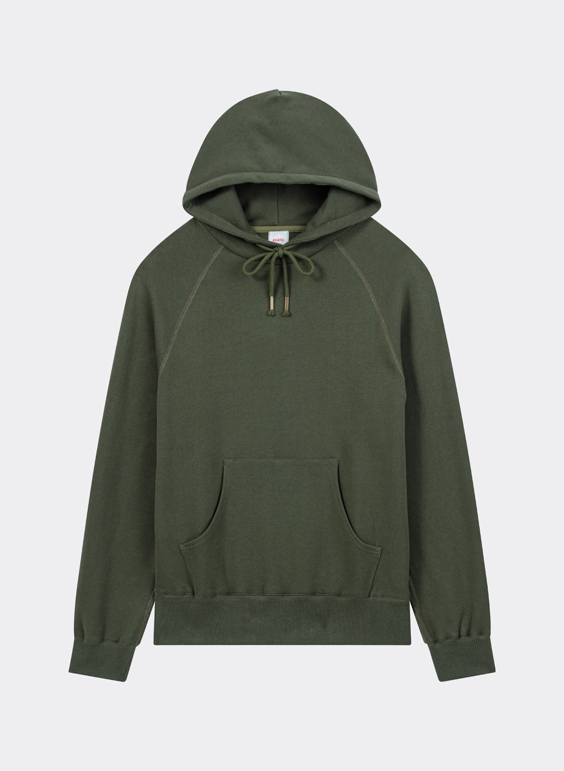 Japanese French Terry Hooded Sweatshirt Khaki