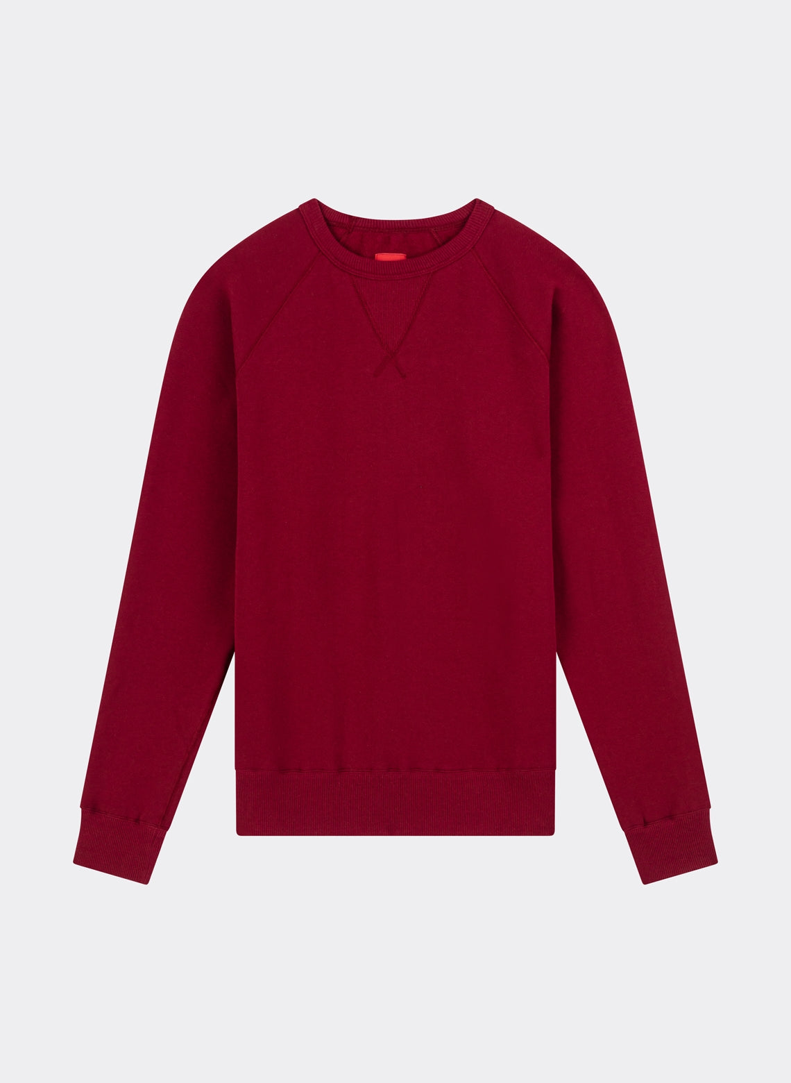 Sweatshirt Col Rond French Terry Japonais Bordeaux