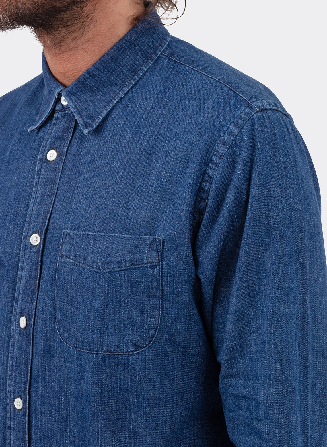 Button Down Denim Jap Selvedge Indigo Rinse Shirt