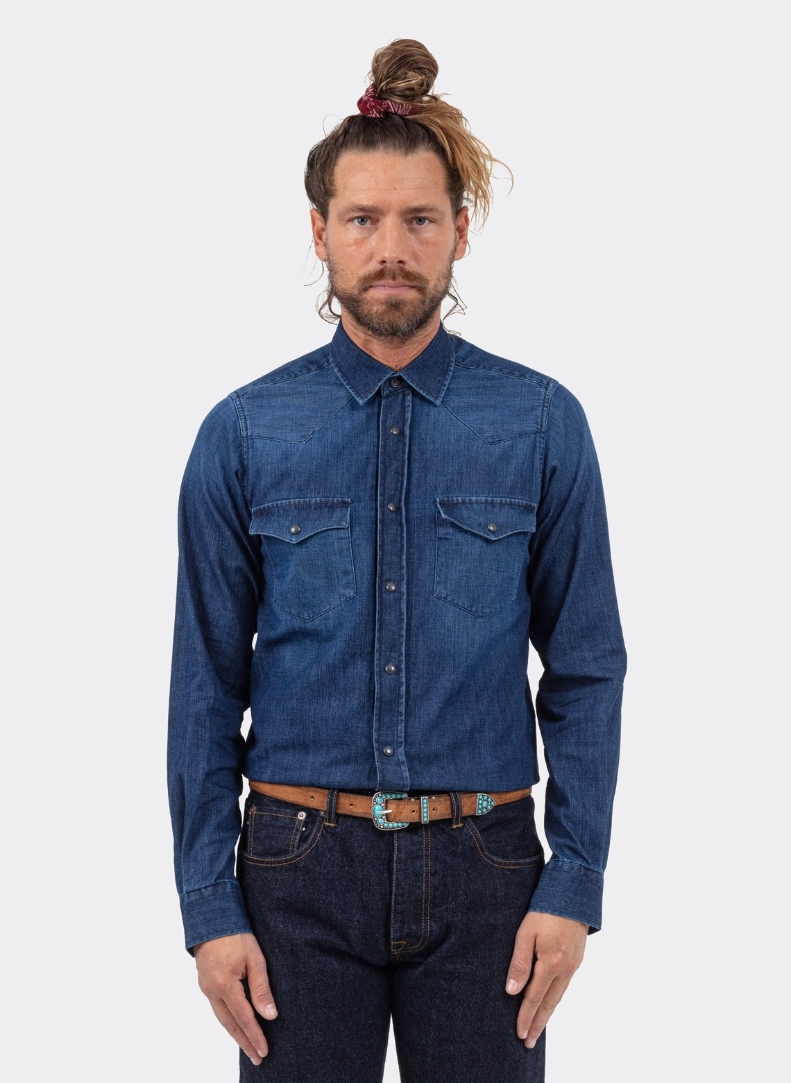 Chemise Western Denim Japonais Selvedge Indigo