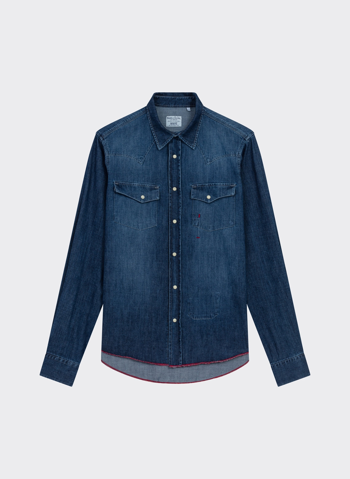 Chemise Western en Denim Japonais Selvedge Dark Wash