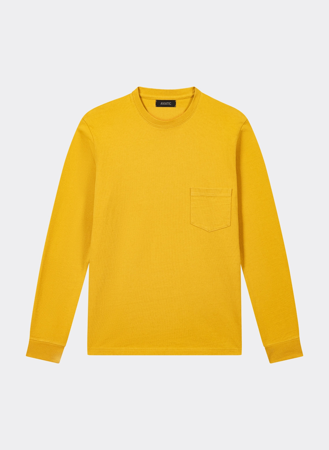 T-Shirt Jersey Lourd Japonais Moutarde
