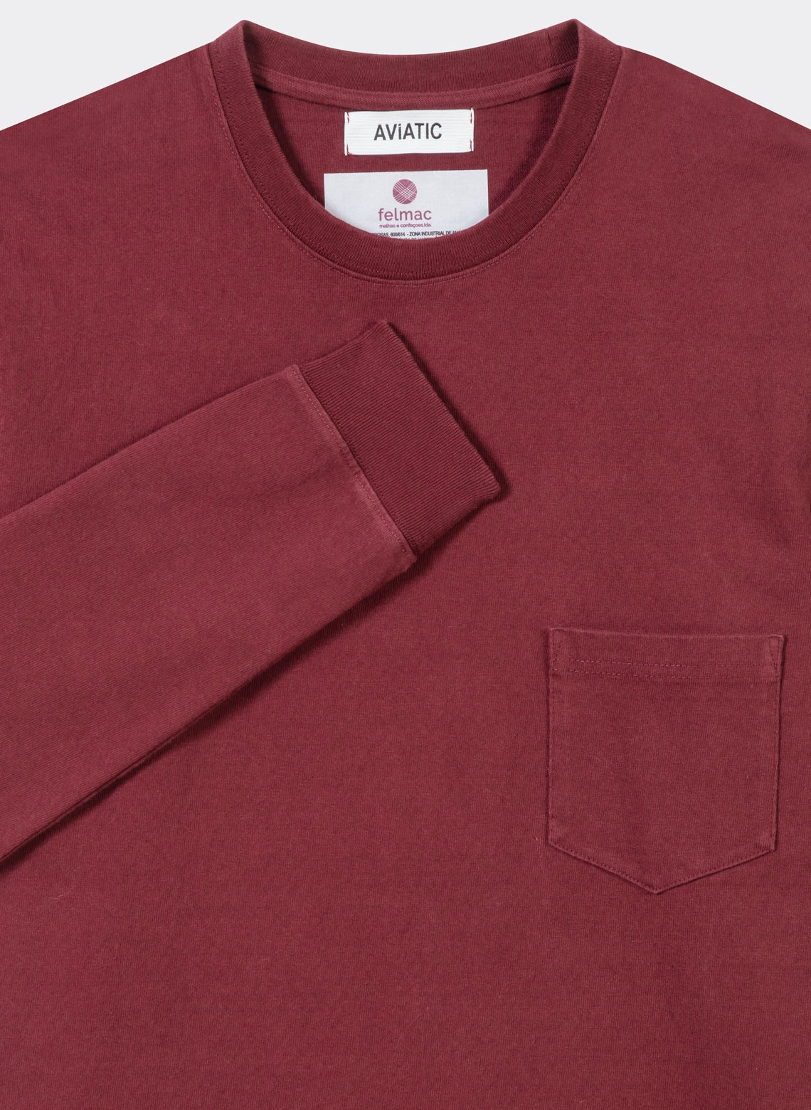 T-Shirt Jersey Lourd Japonais Bordeaux