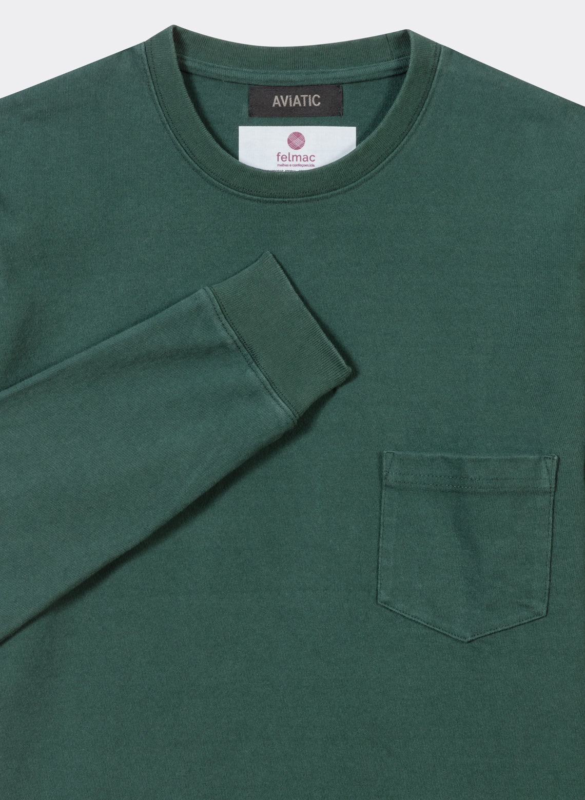 T-Shirt Jersey Lourd Japonais Vert Sapin