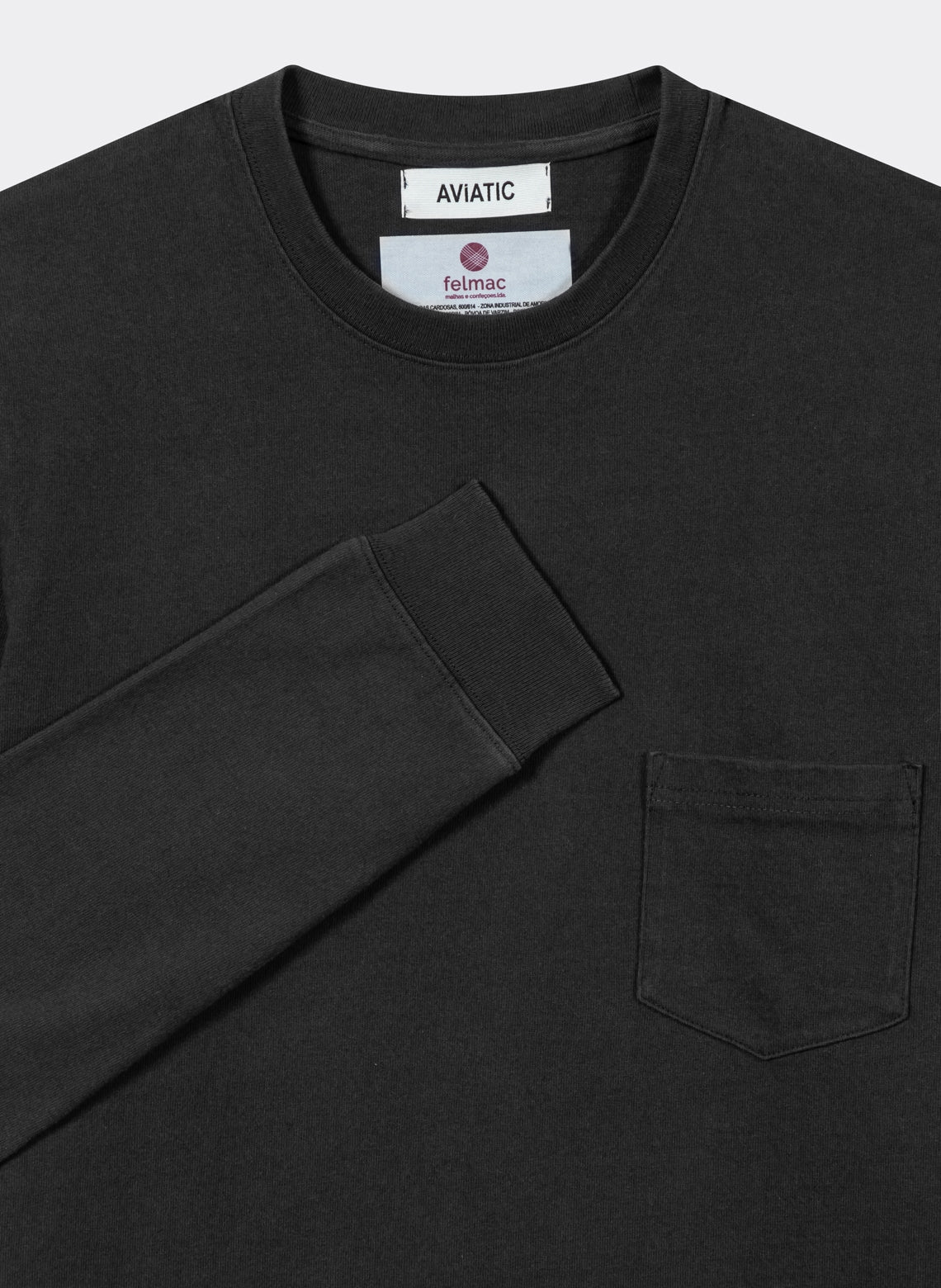 T-Shirt Jersey Lourd Japonais Noir