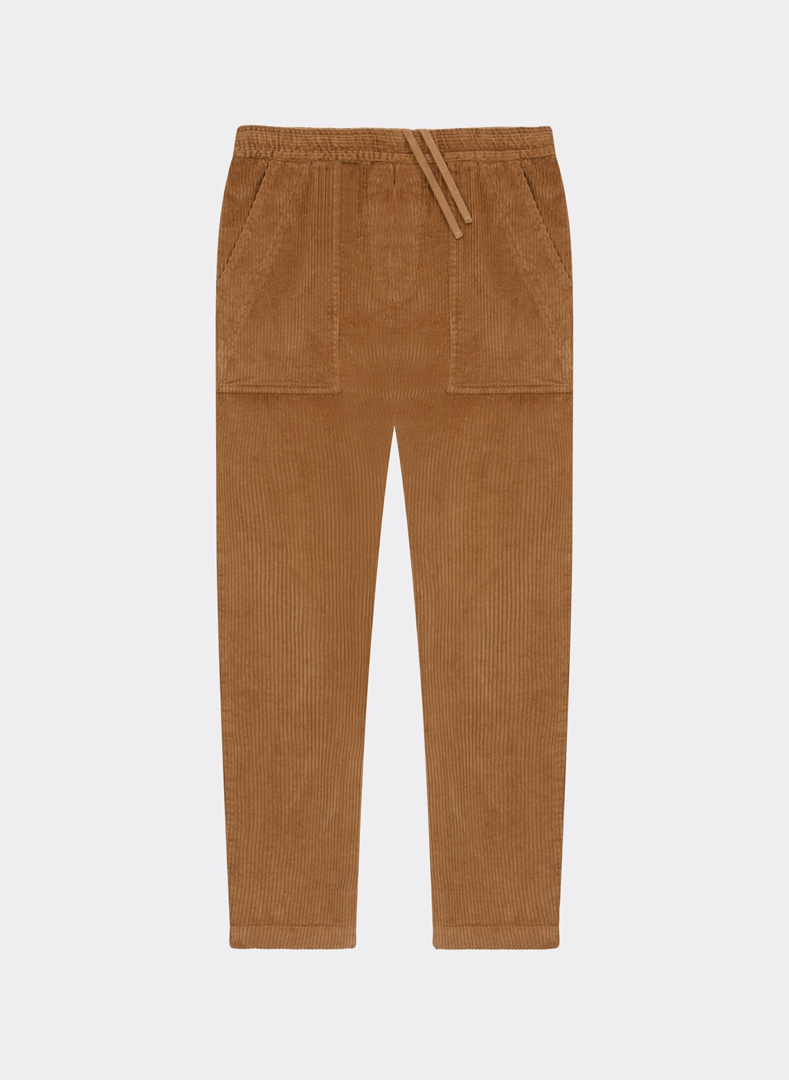 Pantalon Carotte en Velours Caramel