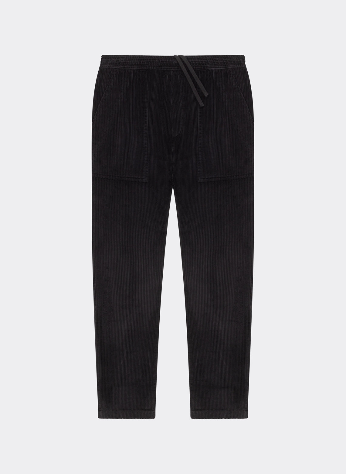 Pantalon Carotte en Velours Noir