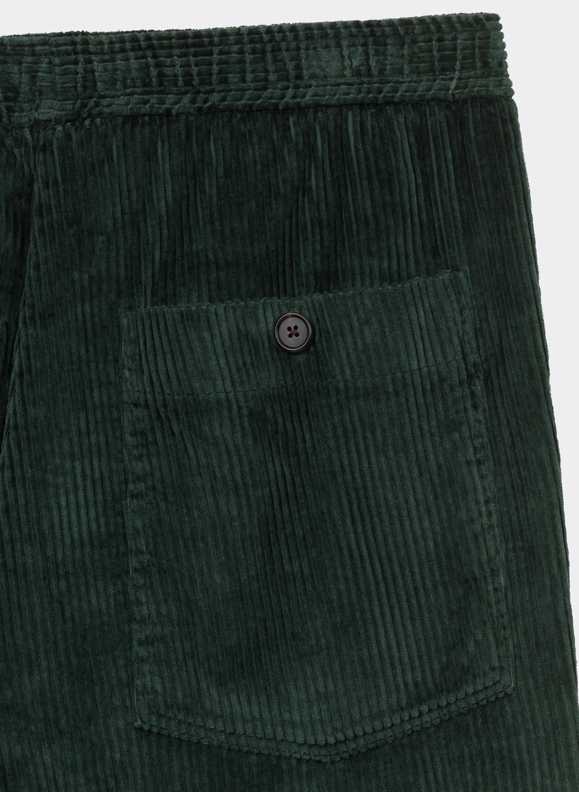 Pantalon Carotte en Velours Vert Sapin