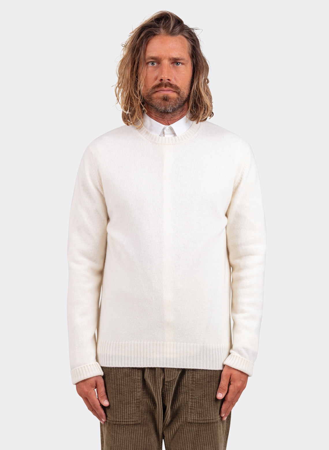 Wool and Cashmere Sweater Ecru