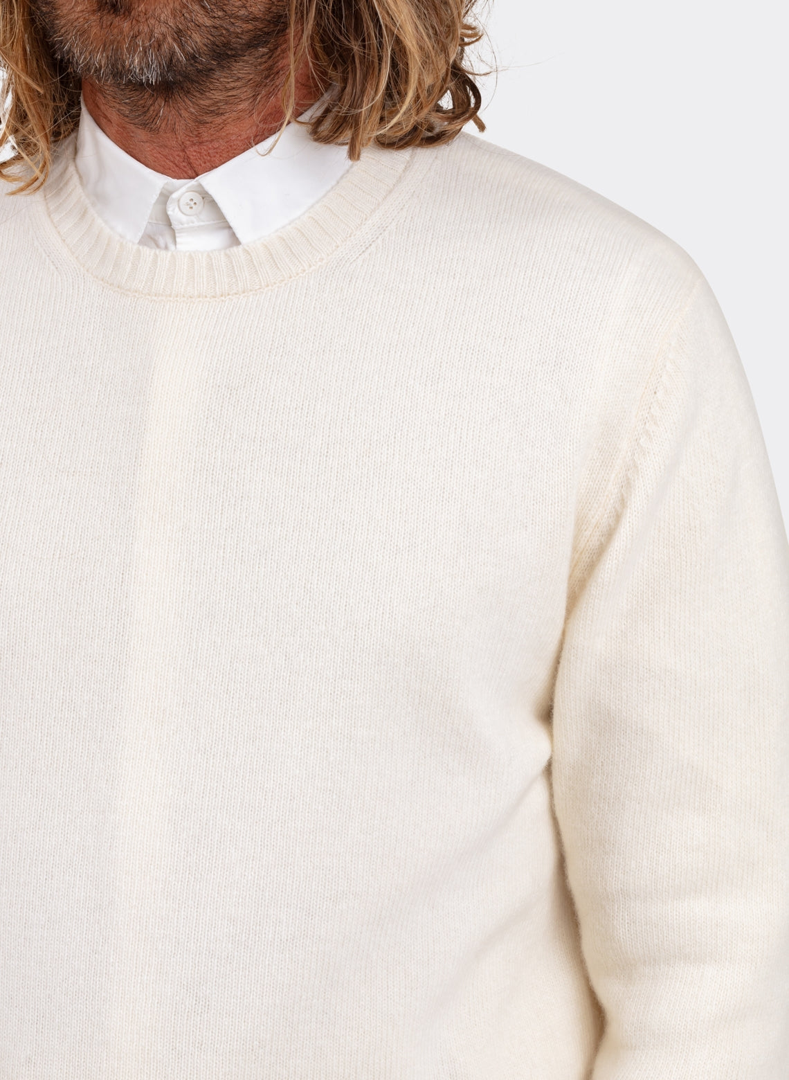 Wool and Cashmere Sweater Ecru