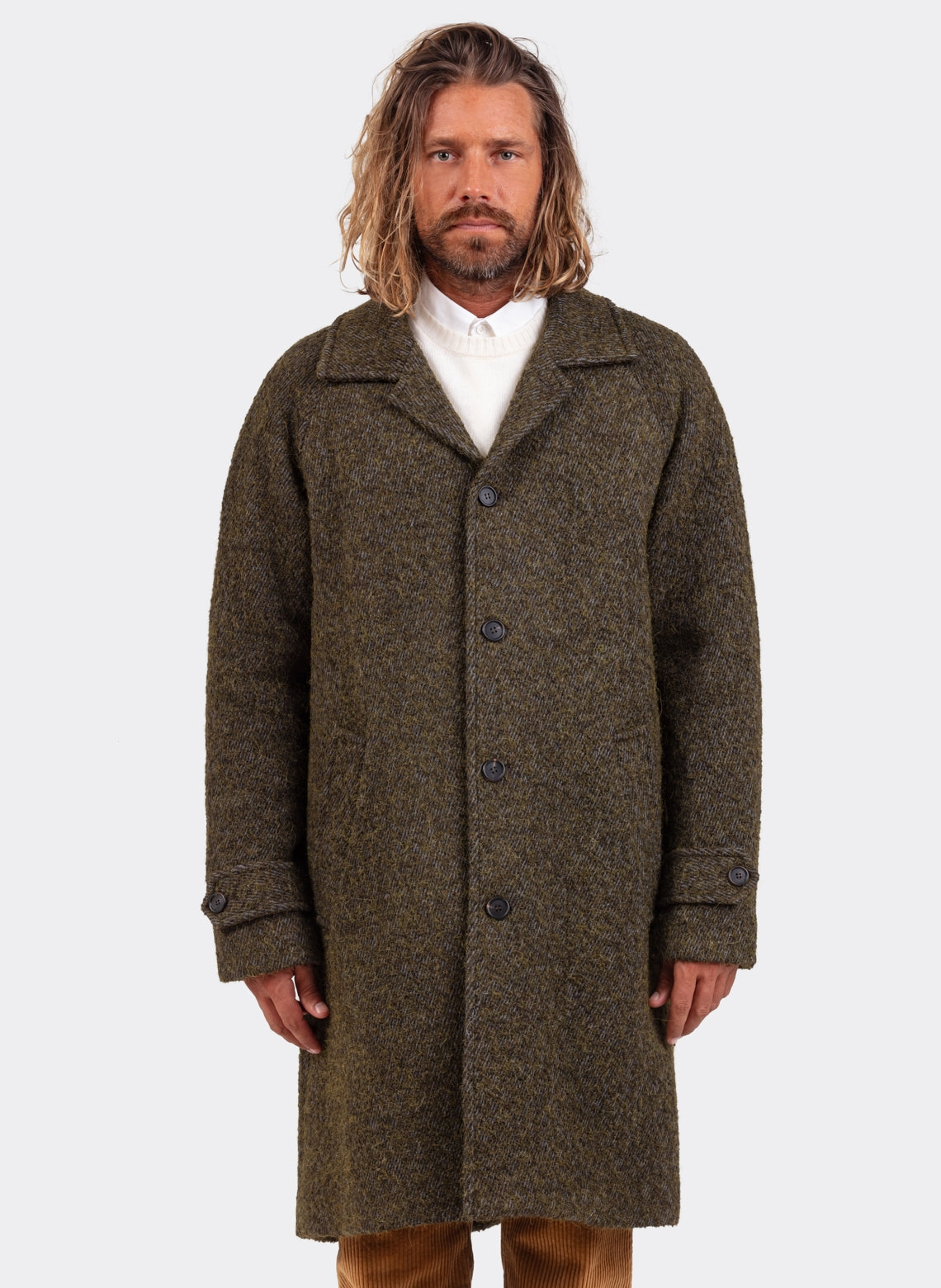 Shetland Wool Raglan Overcoat