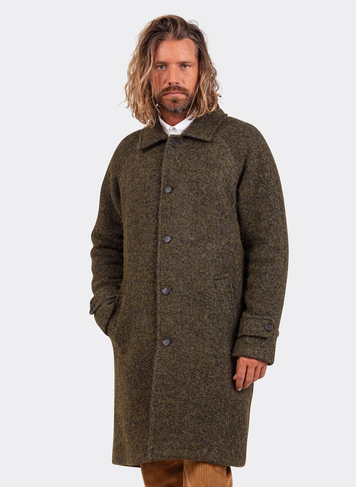 Shetland Wool Raglan Overcoat