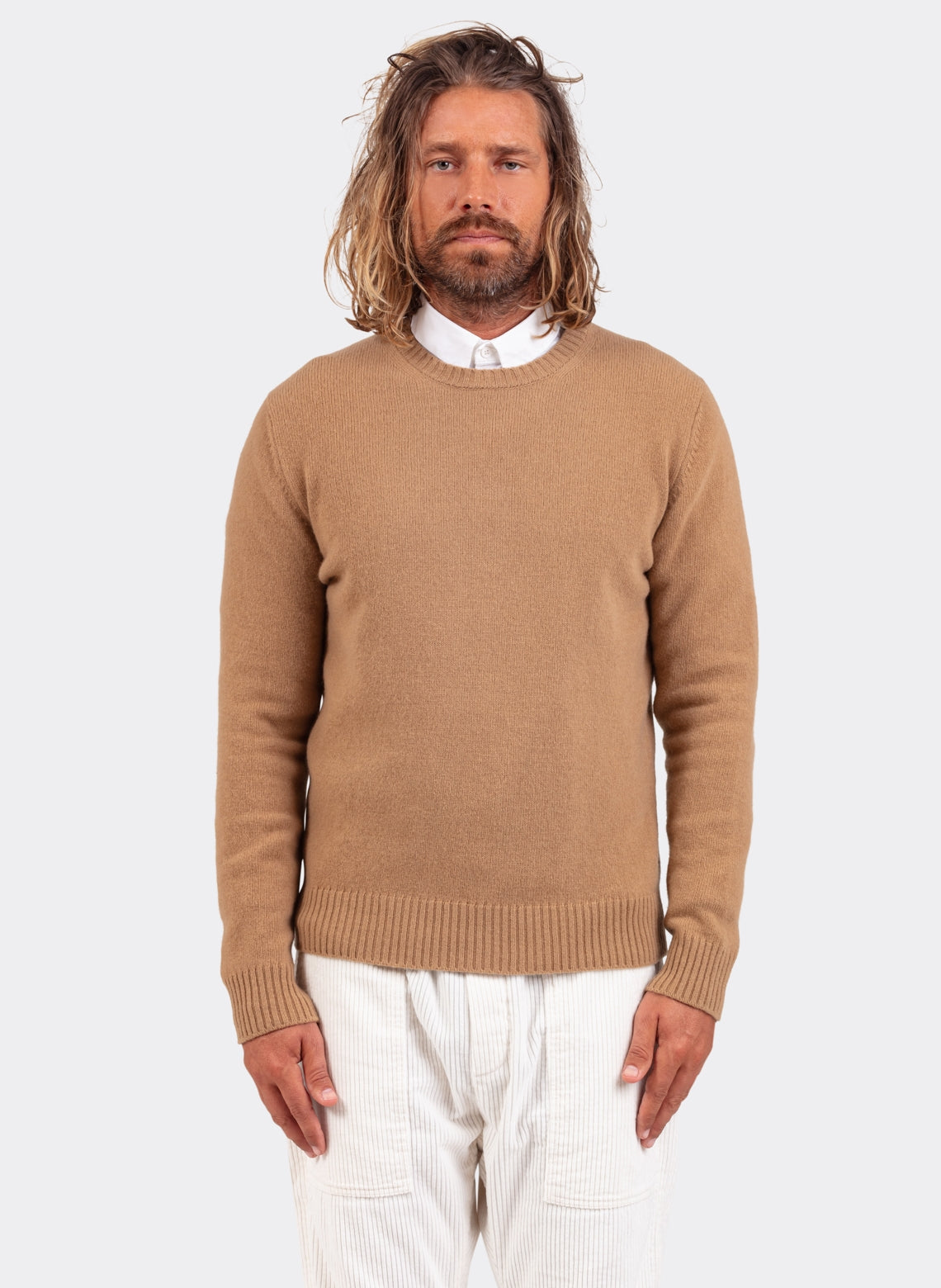 Camel Wool and Cashmere Sweater