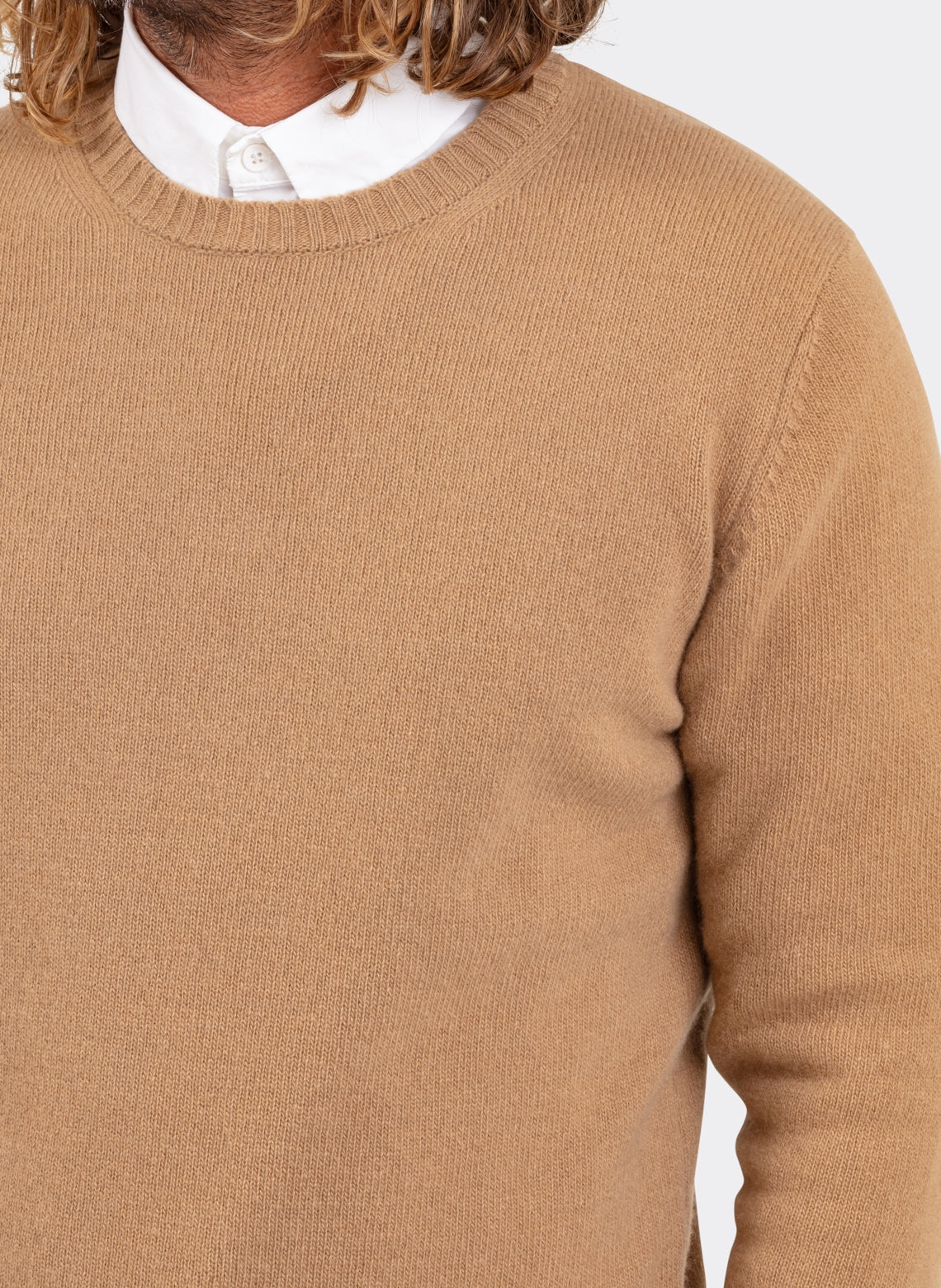 Camel Wool and Cashmere Sweater