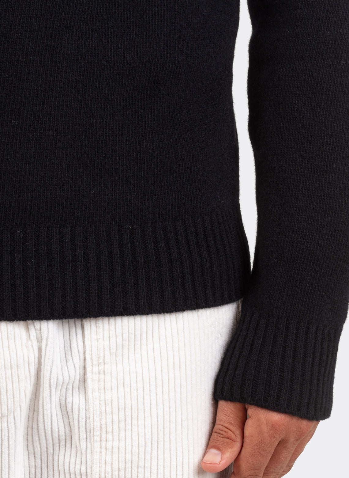 Black Wool and Cashmere Sweater