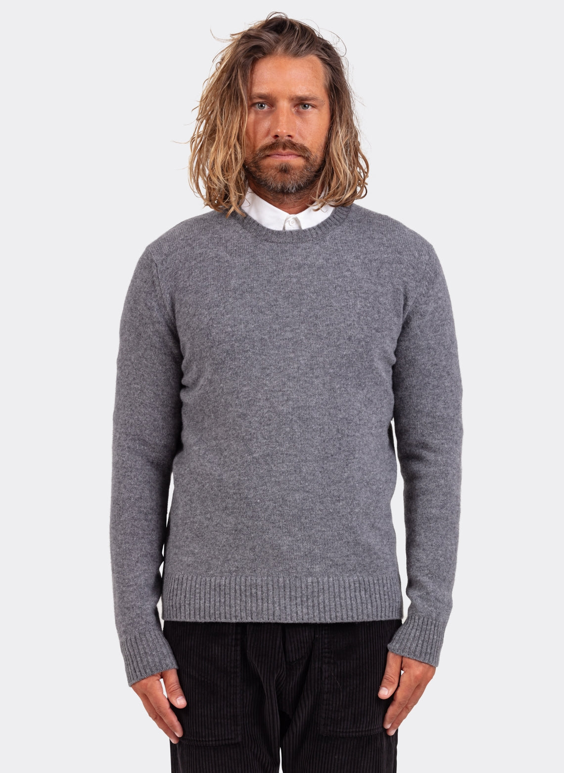 Gray Wool and Cashmere Sweater