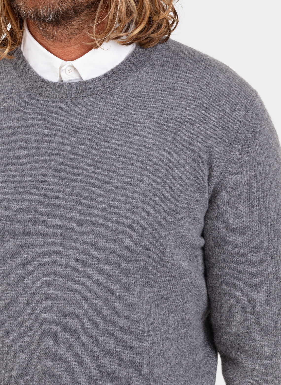 Gray Wool and Cashmere Sweater