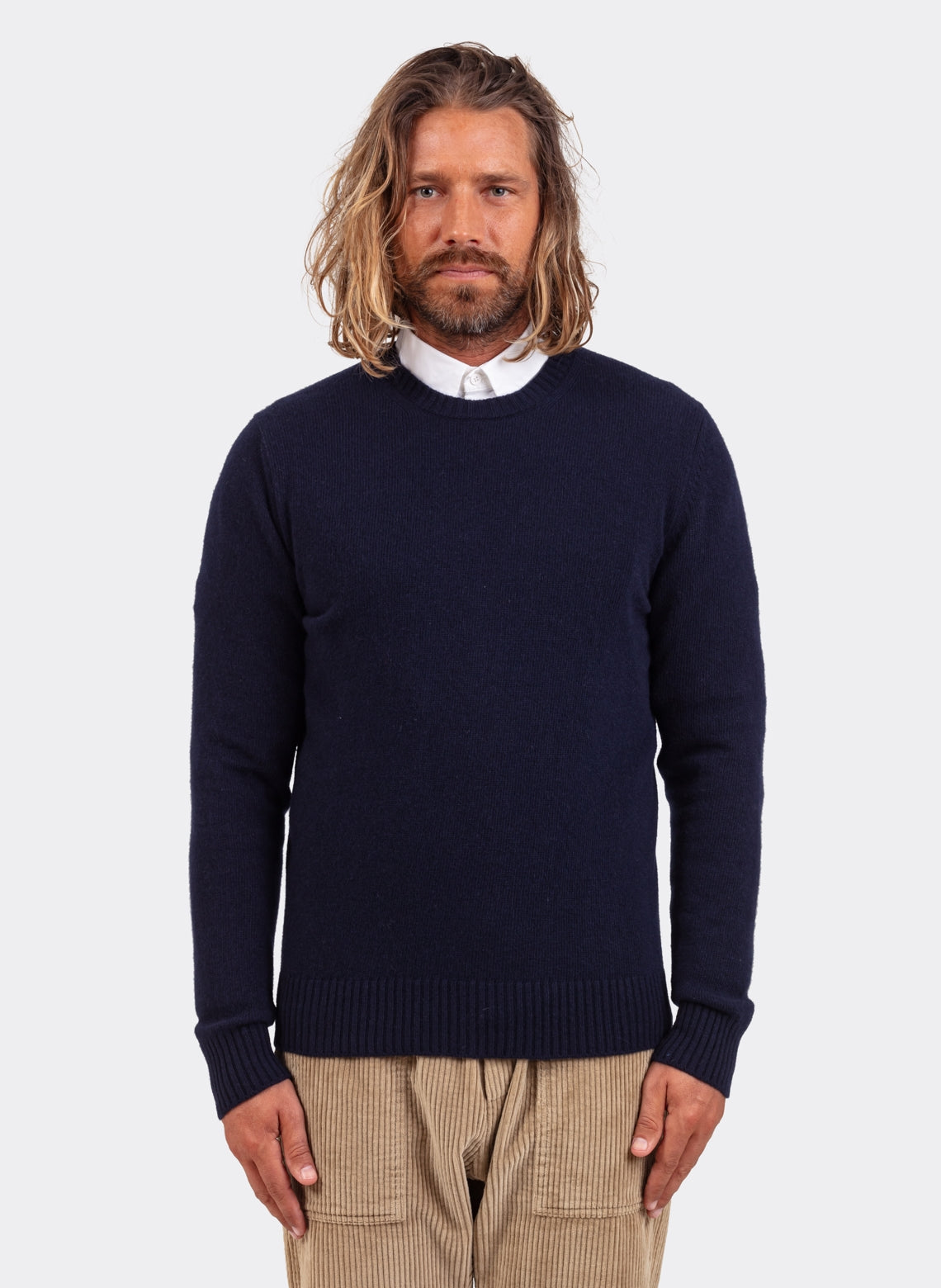 Navy Wool and Cashmere Sweater