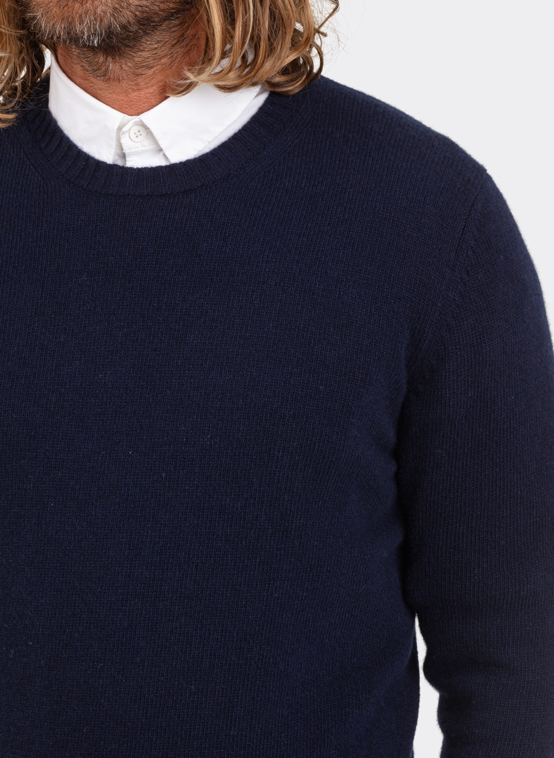 Navy Wool and Cashmere Sweater