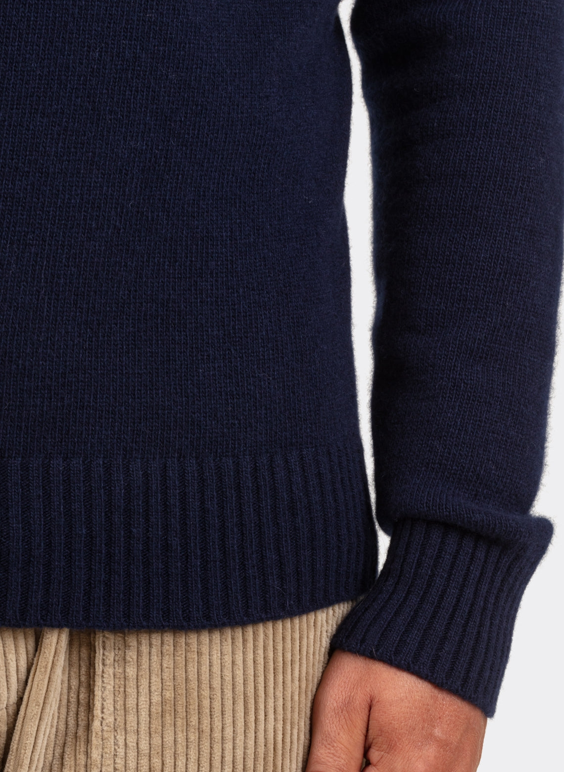 Navy Wool and Cashmere Sweater