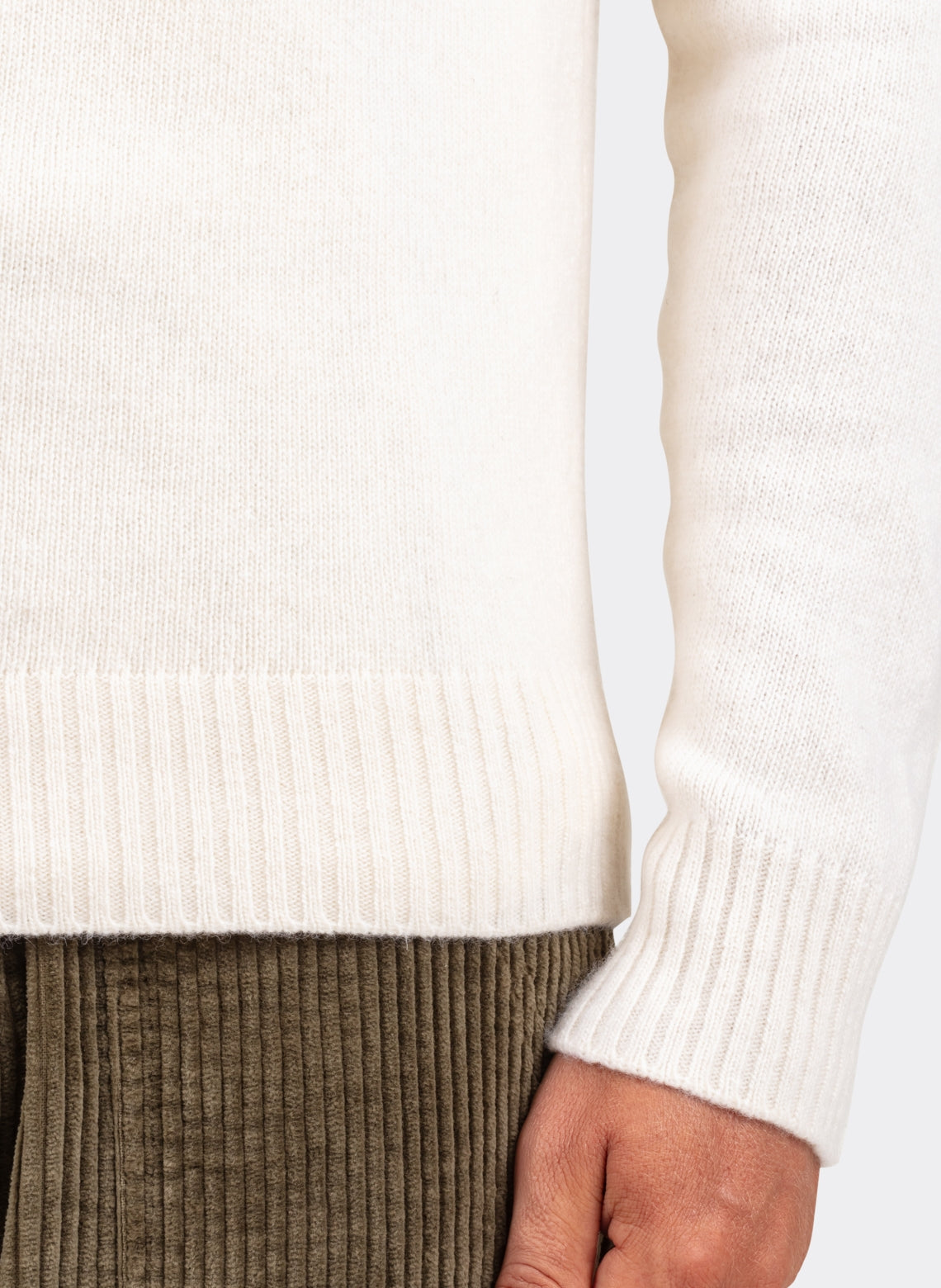 Wool and Cashmere Turtleneck Ecru