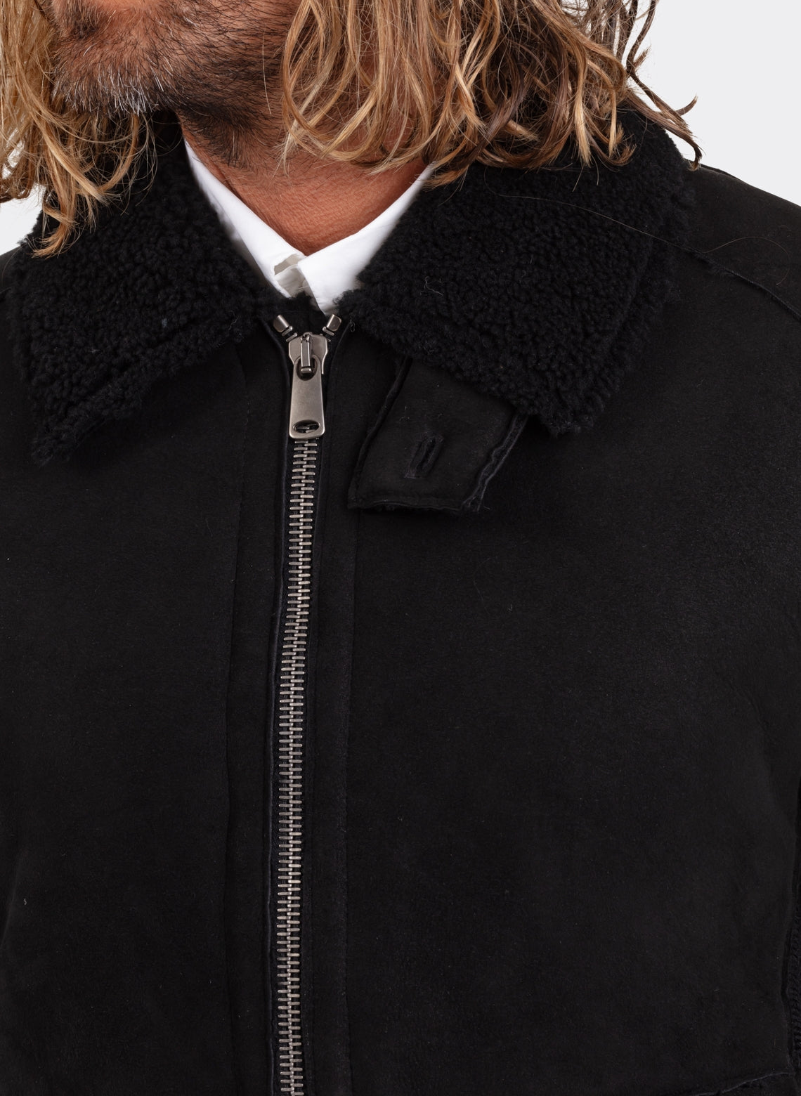 Blouson Zippé en Shearling